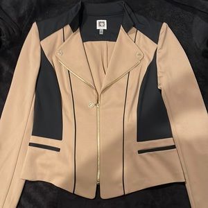 Ann Klein jacket, new condition, size small, tan and black